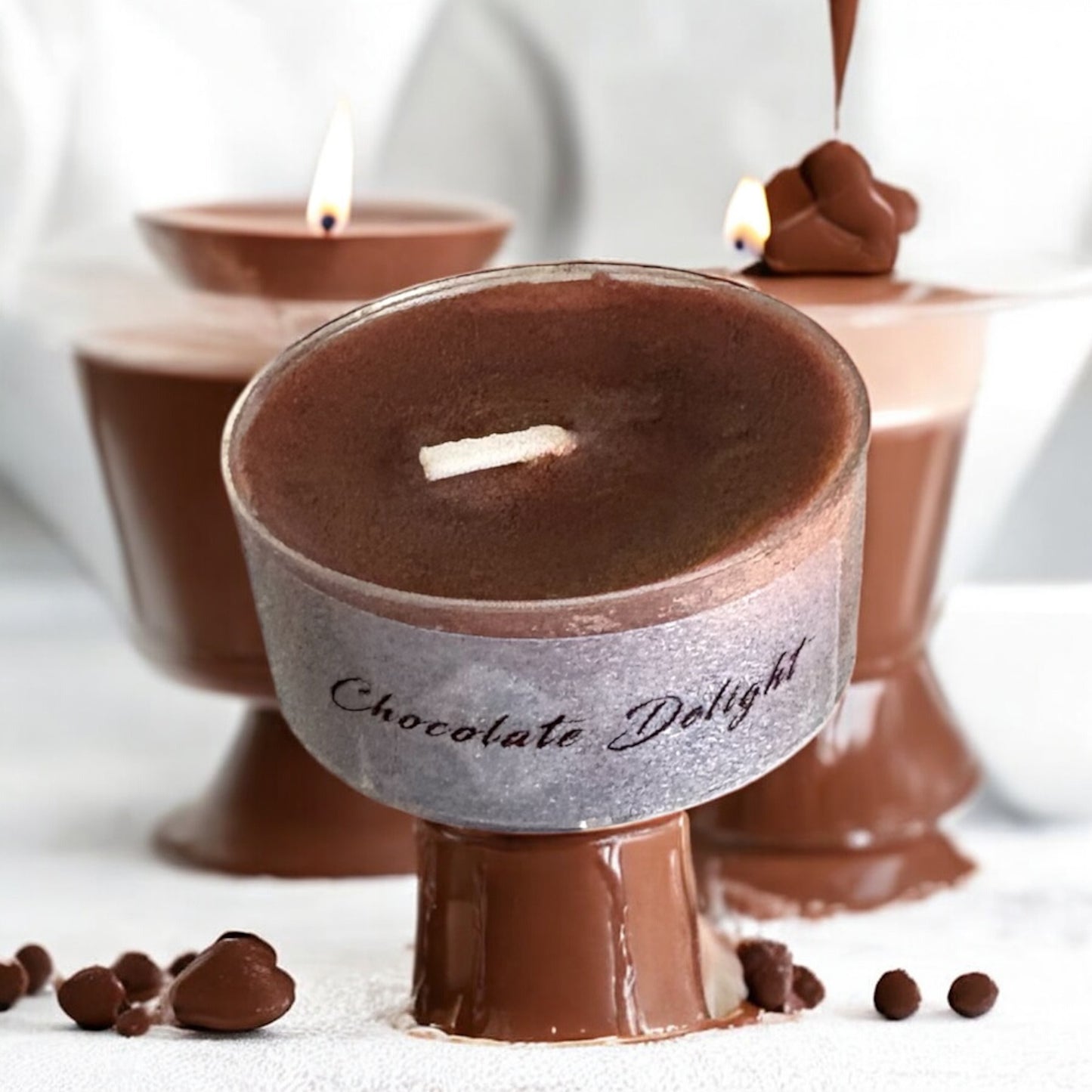 Handcrafted Tea Light Candle - Chocolate Delight