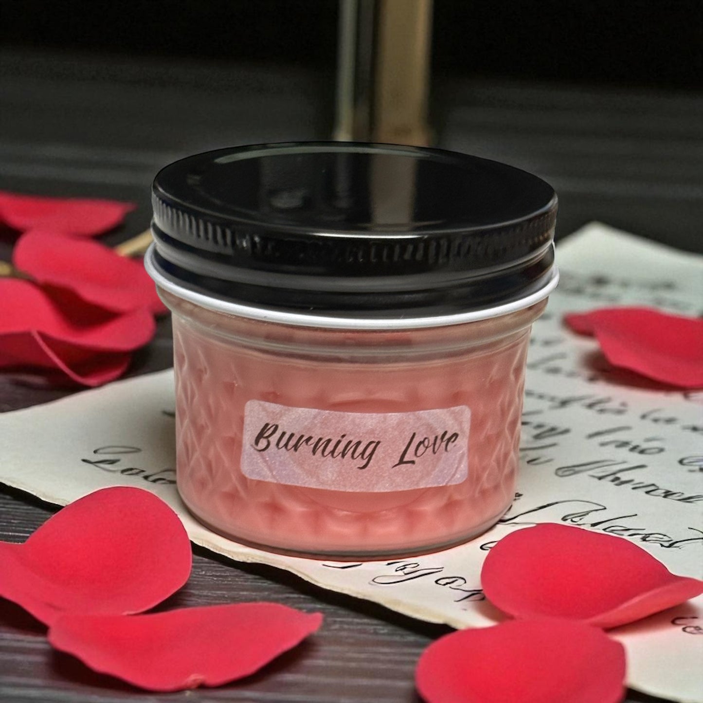 Handcrafted 4oz Candle - Burning Love Fragrance