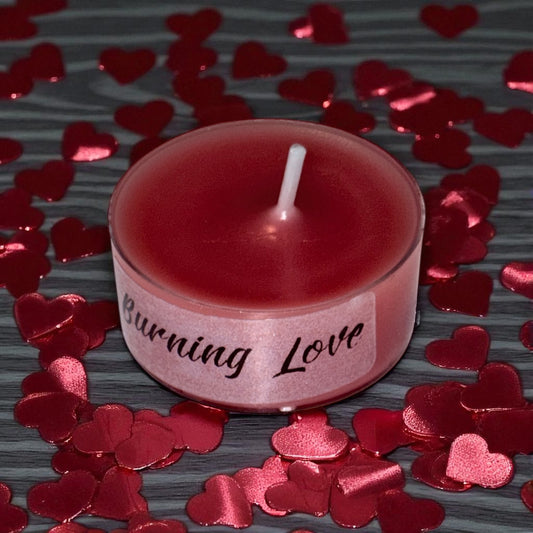 Handcrafted Tea light Candle- Burning Love Fragrance