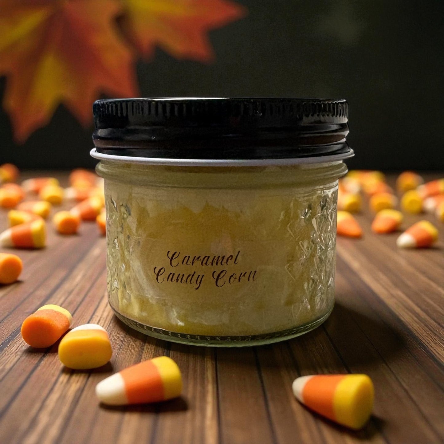 Handcrafted 4oz Candle -Caramel Candy Corn Fragrance